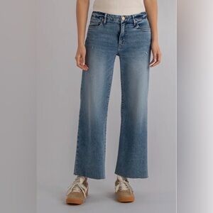 Kut from the Kloth Meg Fab Ab Raw Hem High Waist Wide Leg Jeans